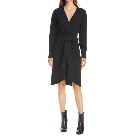 ba&sh Dresses & Skirts - 🆕ba&sh Kiari Mini Dress Long Sleeve Nipped Waist Black Small 2-4